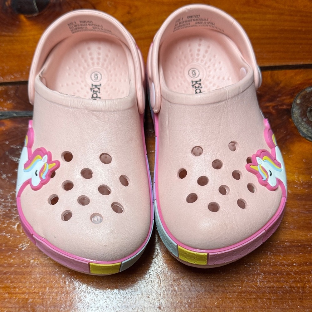 Kidgets Pink Unicorn Kids Clogs